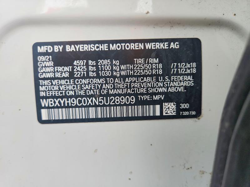 Aukcja sprzedaży 2022 Bmw X2, vin: WBXYH9C0XN5U28909, numer aukcji: 68503246