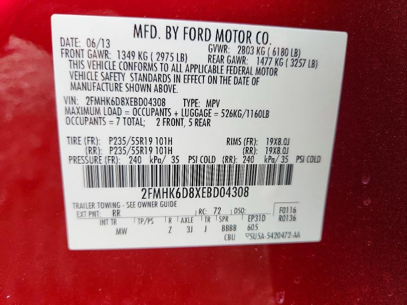 Aukcja sprzedaży 2014 Ford Flex, vin: 2FMHK6D8XEBD04308, numer aukcji: 70702636