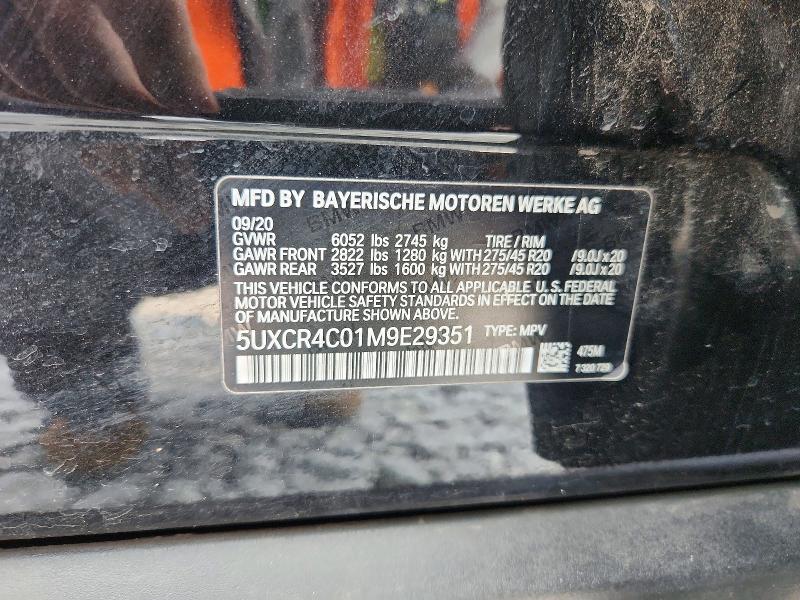 Продаж на аукціоні авто 2021 Bmw X5, vin: 5UXCR4C01M9E29351, номер лоту: 65967126