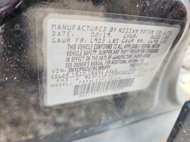 Aukcja sprzedaży 2019 Nissan Kicks, vin: 3N1CP5CU7KL506891, numer aukcji: 69608066
