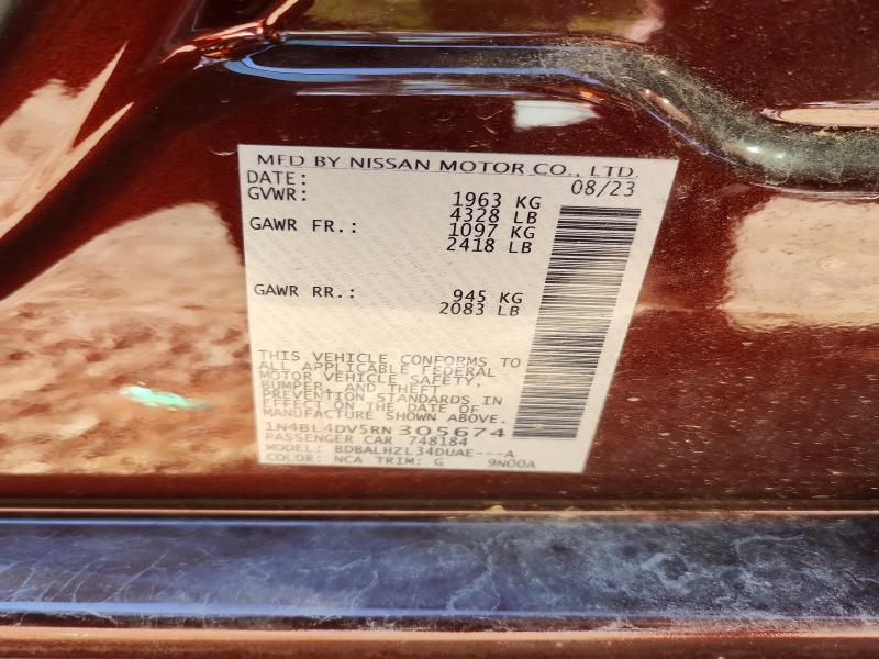 68517546 :رقم المزاد ، 1N4BL4DV5RN305674 vin ، 2024 Nissan Altima مزاد بيع