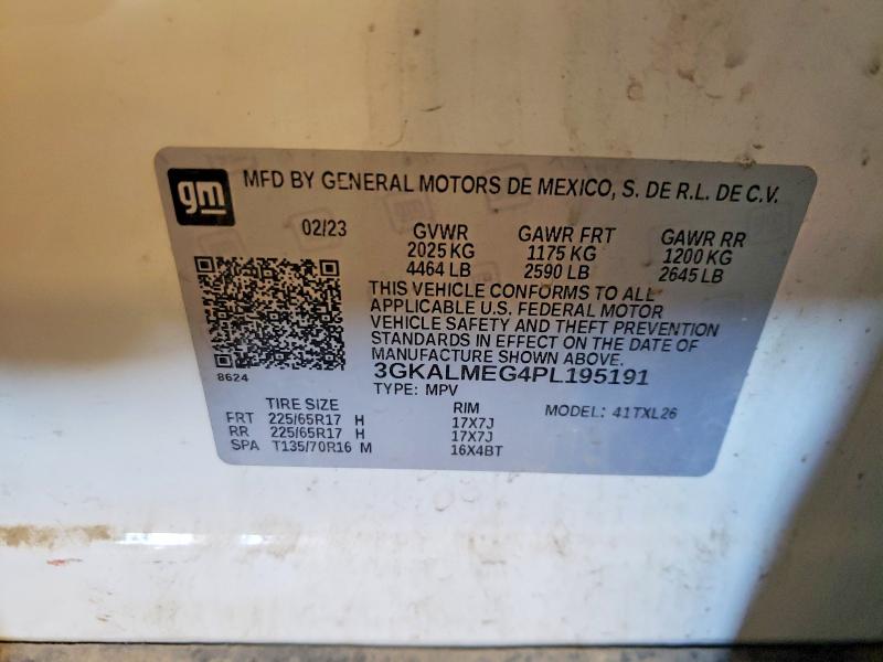 2023 Gmc Terrain მანქანა იყიდება აუქციონზე, vin: 3GKALMEG4PL195191, აუქციონის ნომერი: 68848656