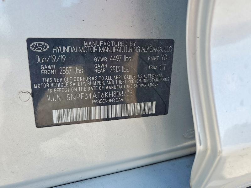 Aukcja sprzedaży 2019 Hyundai Sonata, vin: 5NPE34AF6KH808236, numer aukcji: 68760606