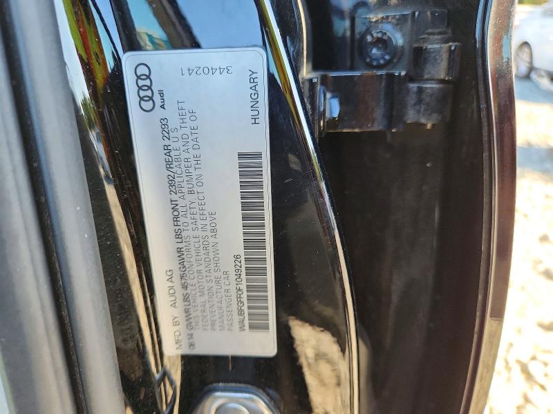 Aukcja sprzedaży 2015 Audi A3, vin: WAUBFGFF0F1049226, numer aukcji: 69153236