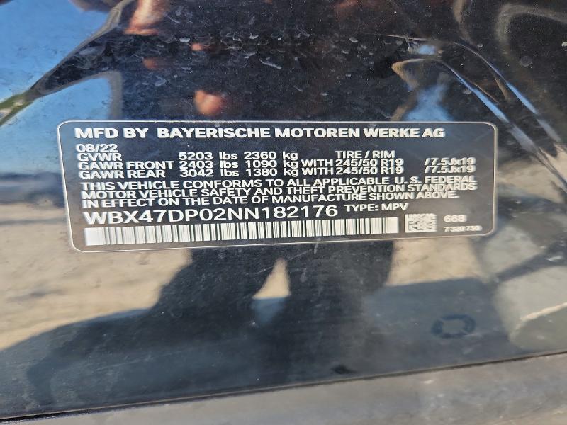 Aukcja sprzedaży 2022 Bmw X3, vin: WBX47DP02NN182176, numer aukcji: 69898356