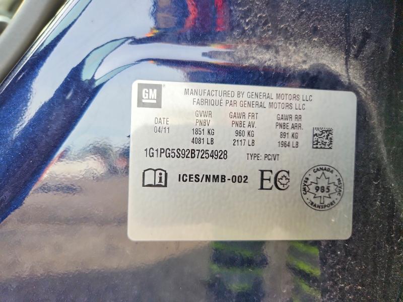 Продаж на аукціоні авто 2011 Chevrolet Cruze, vin: 1G1PG5S92B7254928, номер лоту: 69399336