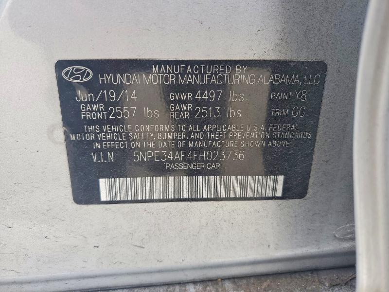 68824886 :رقم المزاد ، 5NPE34AF4FH023736 vin ، 2015 Hyundai Sonata مزاد بيع