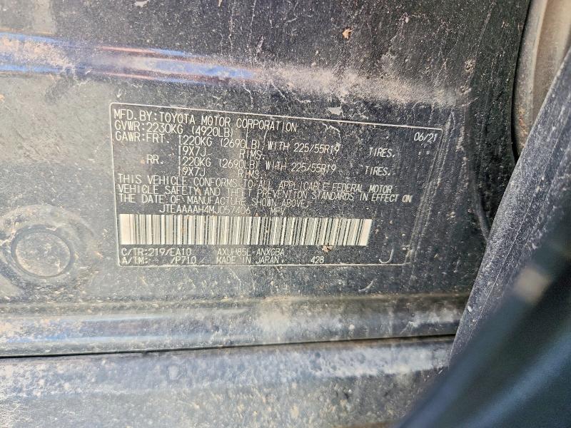 Aukcja sprzedaży 2021 Toyota Venza, vin: JTEAAAAH4MJ057406, numer aukcji: 67641356