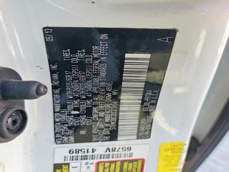 2013 Toyota Sienna მანქანა იყიდება აუქციონზე, vin: 5TDYK3DC3DS372454, აუქციონის ნომერი: 67481276