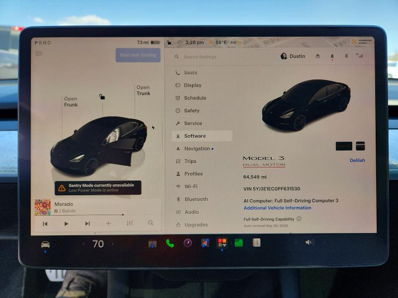 2023 Tesla Model 3 მანქანა იყიდება აუქციონზე, vin: 5YJ3E1EC0PF631530, აუქციონის ნომერი: 69911606