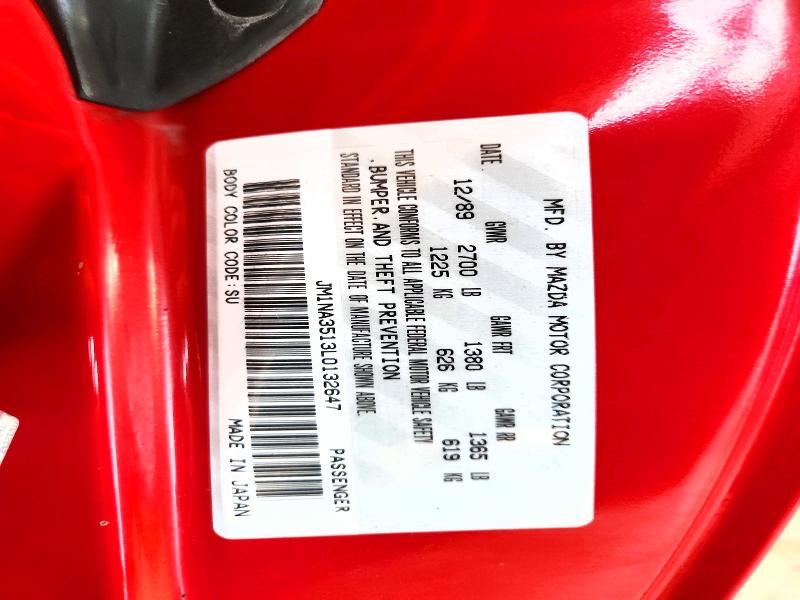 67973156 :رقم المزاد ، JM1NA3513L0132647 vin ، 1990 Mazda Mx-5 Miata مزاد بيع