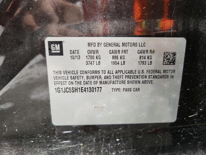 Продаж на аукціоні авто 2014 Chevrolet Sonic, vin: 1G1JC5SH1E4130177, номер лоту: 67904336