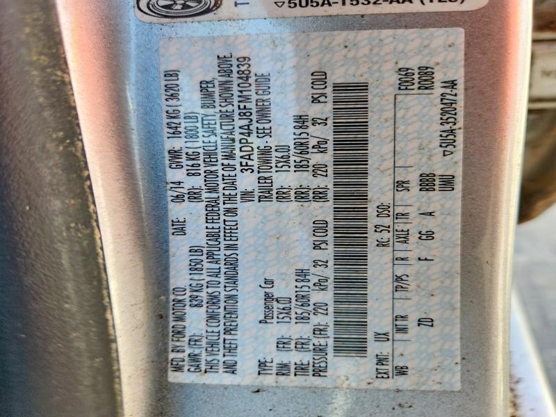 Продажа на аукционе авто 2015 Ford Fiesta, vin: 3FADP4AJ8FM104839, номер лота: 68422336