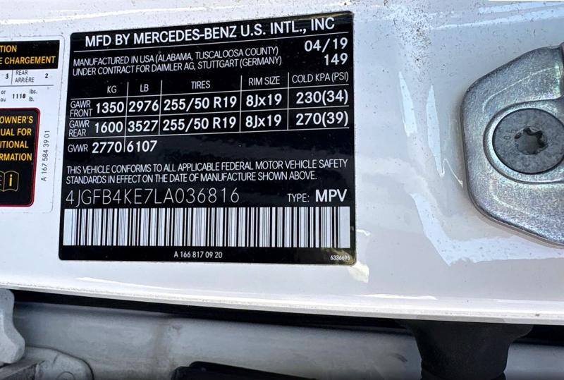 Продажа на аукционе авто 2020 Mercedes-benz Gle, vin: 4JGFB4KE7LA036816, номер лота: 68337416