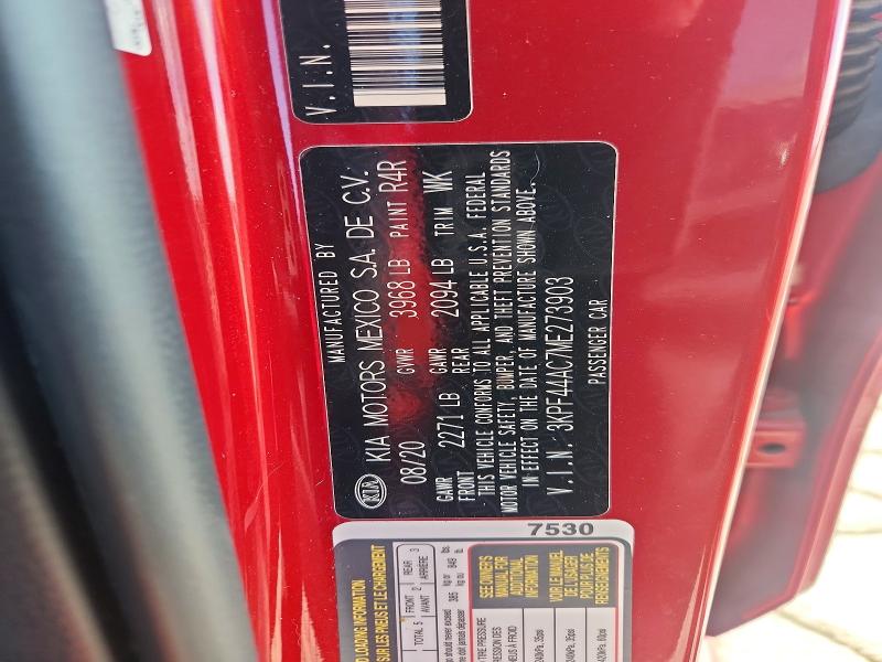 67360376 :رقم المزاد ، 3KPF44AC7ME273903 vin ، 2021 Kia Forte مزاد بيع