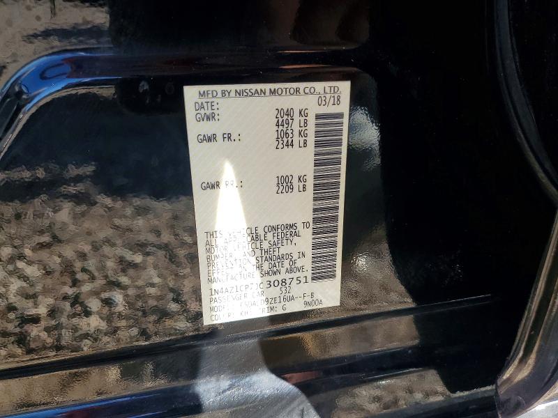Aukcja sprzedaży 2018 Nissan Leaf, vin: 1N4AZ1CP7JC308751, numer aukcji: 70263906