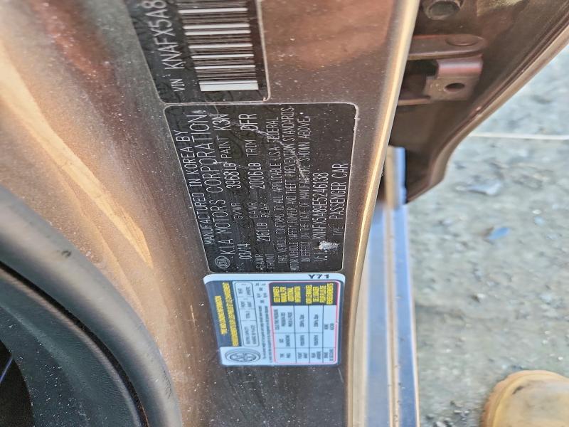 67684376 :رقم المزاد ، KNAFX5A89E5246138 vin ، 2014 Kia Forte مزاد بيع