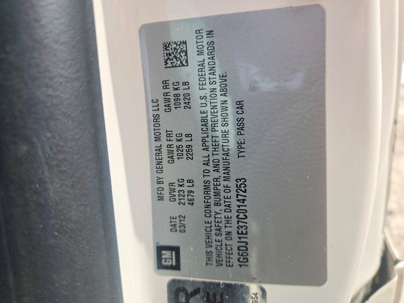 Продажа на аукционе авто 2012 Cadillac Cts, vin: 1G6DJ1E37C0147253, номер лота: 67001956