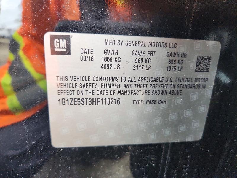 70085516 :رقم المزاد ، 1G1ZE5ST3HF110216 vin ، 2017 Chevrolet Malibu مزاد بيع