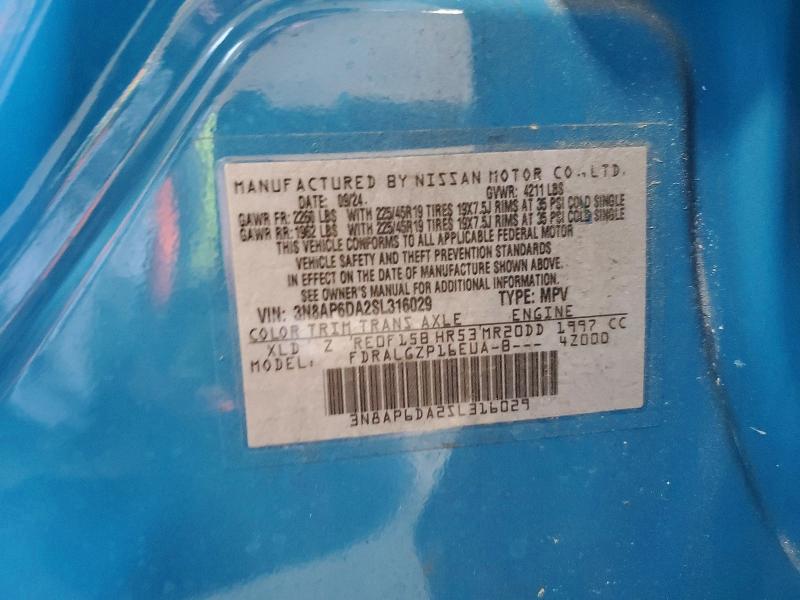 2025 Nissan Kicks მანქანა იყიდება აუქციონზე, vin: 3N8AP6DA2SL316029, აუქციონის ნომერი: 68488746