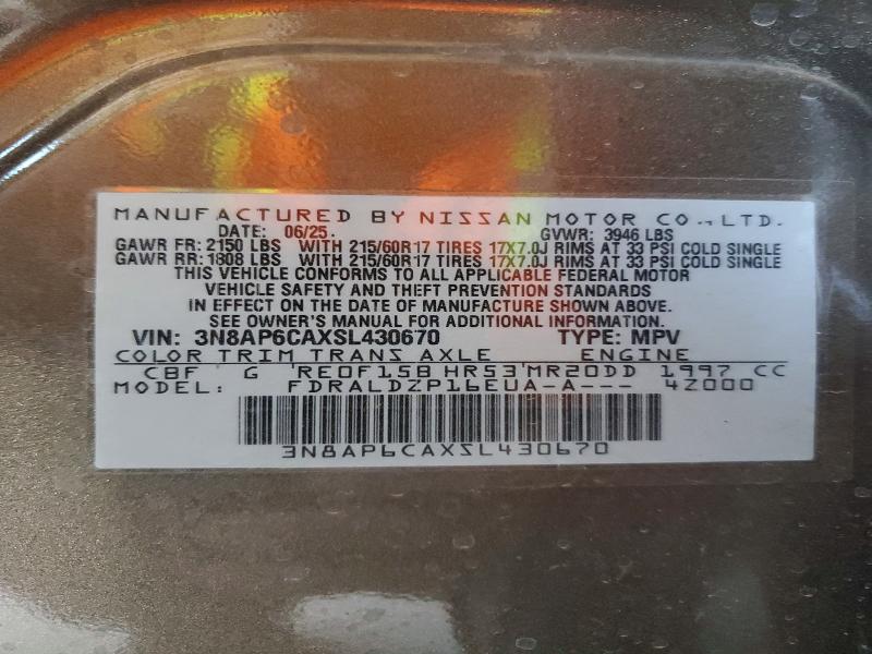 Продаж на аукціоні авто 2025 Nissan Kicks, vin: 3N8AP6CAXSL430670, номер лоту: 68635006