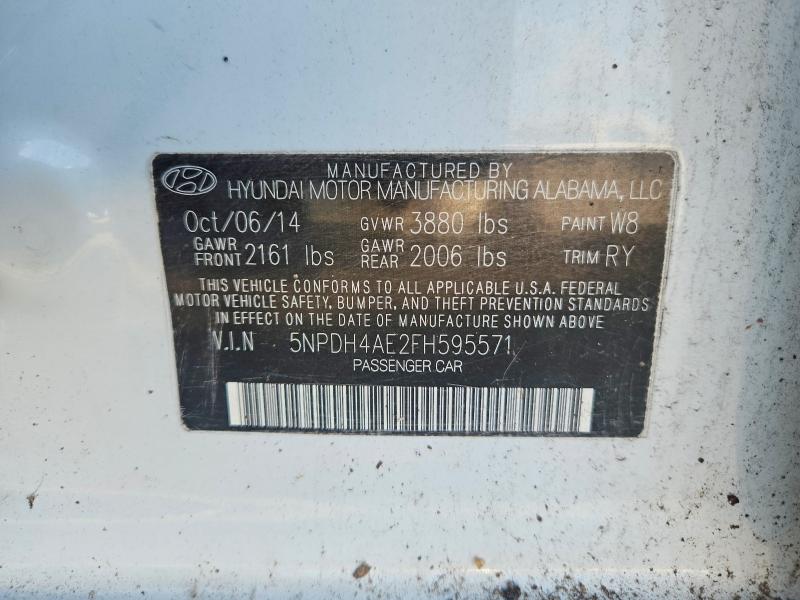 Продаж на аукціоні авто 2015 Hyundai Elantra, vin: 5NPDH4AE2FH595571, номер лоту: 70185556