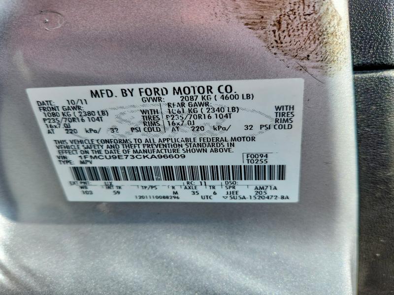 Продаж на аукціоні авто 2012 Ford Escape, vin: 1FMCU9E73CKA96609, номер лоту: 67460266