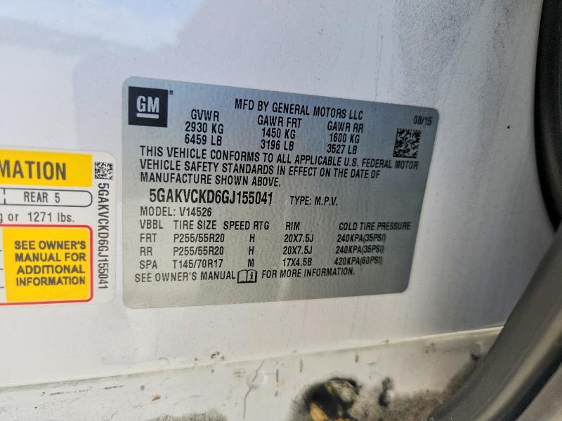 Aukcja sprzedaży 2016 Buick Enclave, vin: 5GAKVCKD6GJ155041, numer aukcji: 67175796