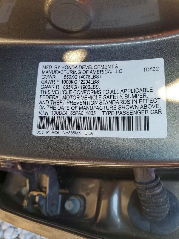 2023 Acura Integra მანქანა იყიდება აუქციონზე, vin: 19UDE4H65PA011035, აუქციონის ნომერი: 68863856