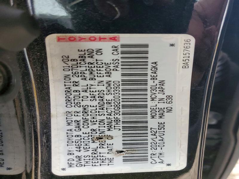 69213836 :رقم المزاد ، JTHBF30G820033920 vin ، 2002 Lexus Es مزاد بيع
