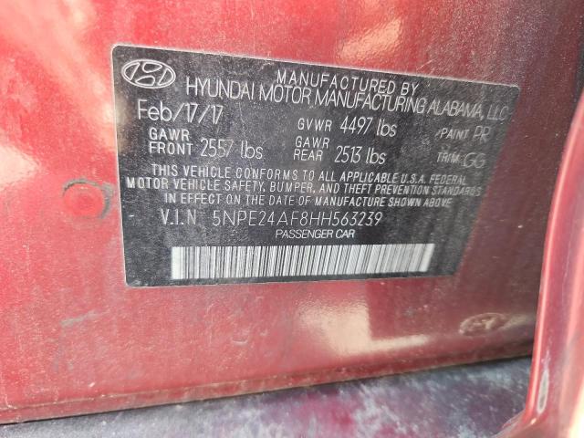 Продажа на аукционе авто 2017 Hyundai Sonata, vin: 5NPE24AF8HH563239, номер лота: 69201346