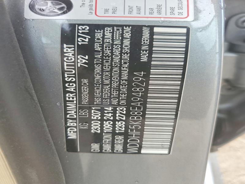 68950736 :رقم المزاد ، WDDHF5KB8EA948294 vin ، 2014 Mercedes-benz E مزاد بيع