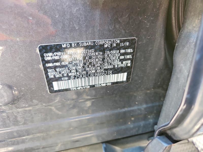 Продажа на аукционе авто 2020 Subaru Forester, vin: JF2SKALC8LH466278, номер лота: 68177186
