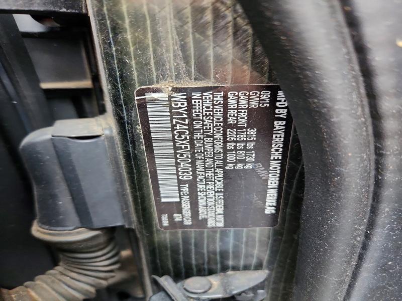 Продажа на аукционе авто 2015 Bmw I3, vin: WBY1Z4C5XFV504039, номер лота: 67496796