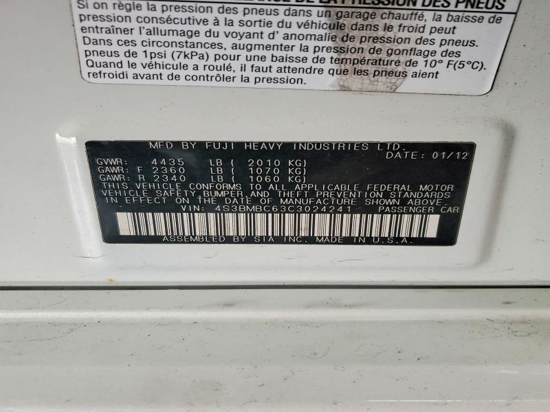 Продажа на аукционе авто 2012 Subaru Legacy, vin: 4S3BMBC63C3024241, номер лота: 70065746