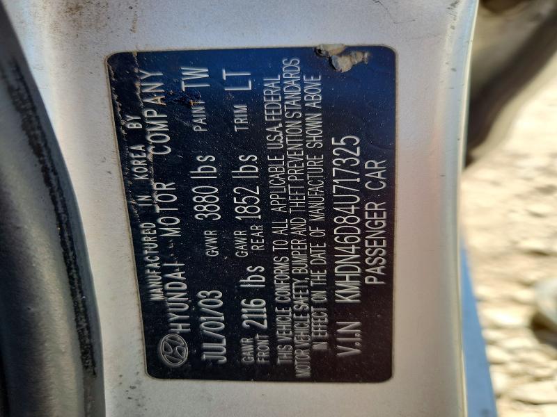 Aukcja sprzedaży 2004 Hyundai Elantra, vin: KMHDN46D84U717325, numer aukcji: 69447446