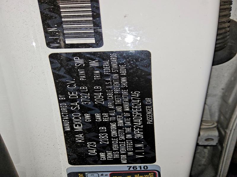 Aukcja sprzedaży 2023 Kia Forte, vin: 3KPF24AD5PE624746, numer aukcji: 67155226