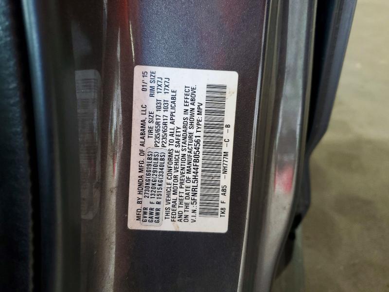 Aukcja sprzedaży 2015 Honda Odyssey, vin: 5FNRL5H44FB054561        , numer aukcji: 69195216