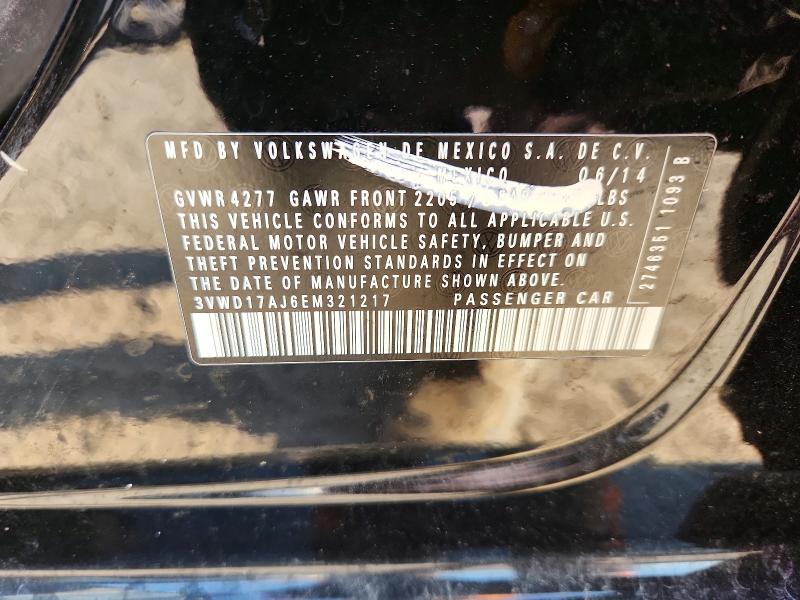 Продажа на аукционе авто 2014 Volkswagen Jetta, vin: 3VWD17AJ6EM321217, номер лота: 69988466