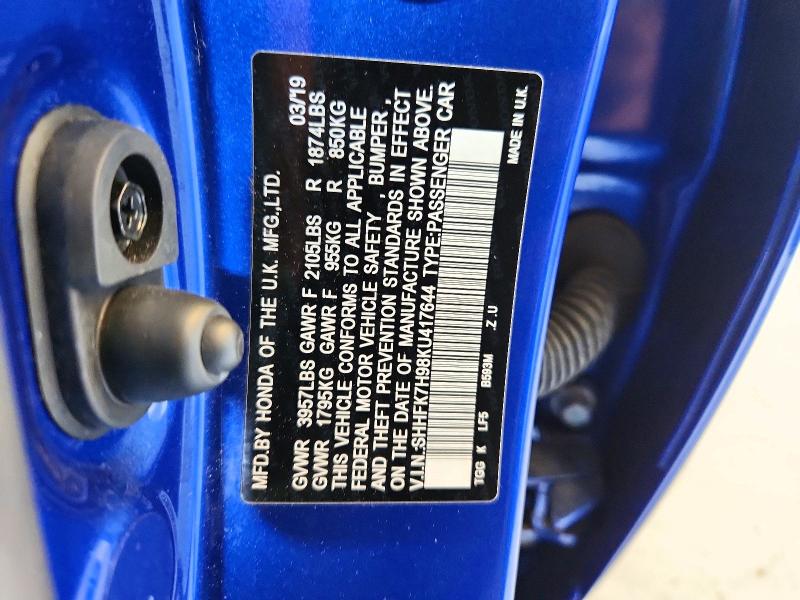 Aukcja sprzedaży 2019 Honda Civic, vin: SHHFK7H98KU417644, numer aukcji: 67355736