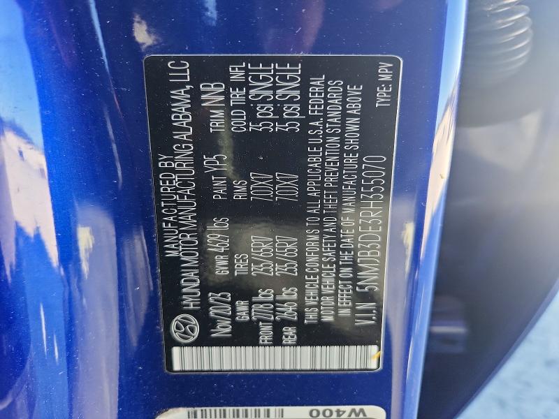 Продажа на аукционе авто 2024 Hyundai Tucson, vin: 5NMJB3DE3RH355070, номер лота: 70769126