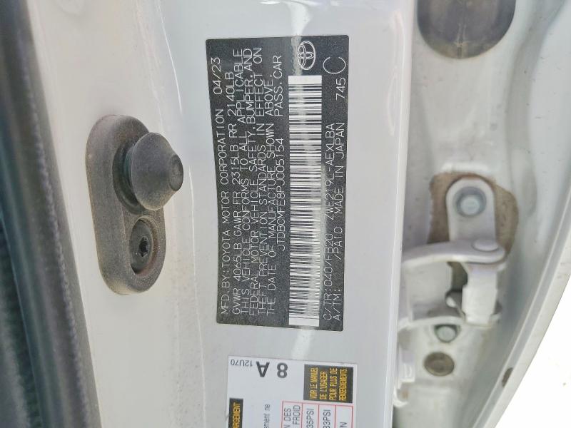 Продажа на аукционе авто 2023 Toyota Corolla Hybrid, vin: JTDBCMFE8PJ005154, номер лота: 70218806