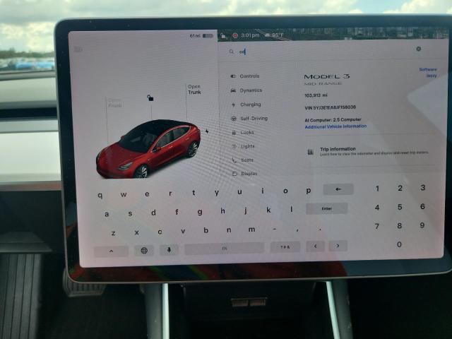 68571046 :رقم المزاد ، 5YJ3E1EA8JF156036 vin ، 2018 Tesla Model 3 مزاد بيع