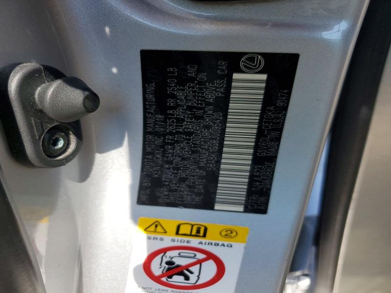 Продажа на аукционе авто 2018 Lexus Es, vin: 58ABK1GG8JU095420, номер лота: 67899686