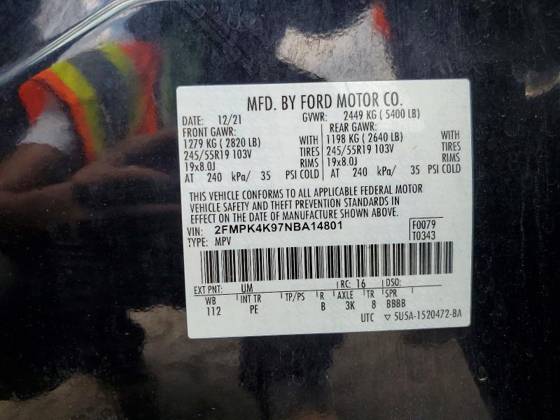 Продажа на аукционе авто 2022 Ford Edge, vin: 2FMPK4K97NBA14801, номер лота: 66718606