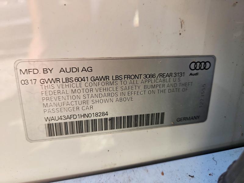 Aukcja sprzedaży 2017 Audi A8, vin: WAU43AFD1HN018284, numer aukcji: 70534956