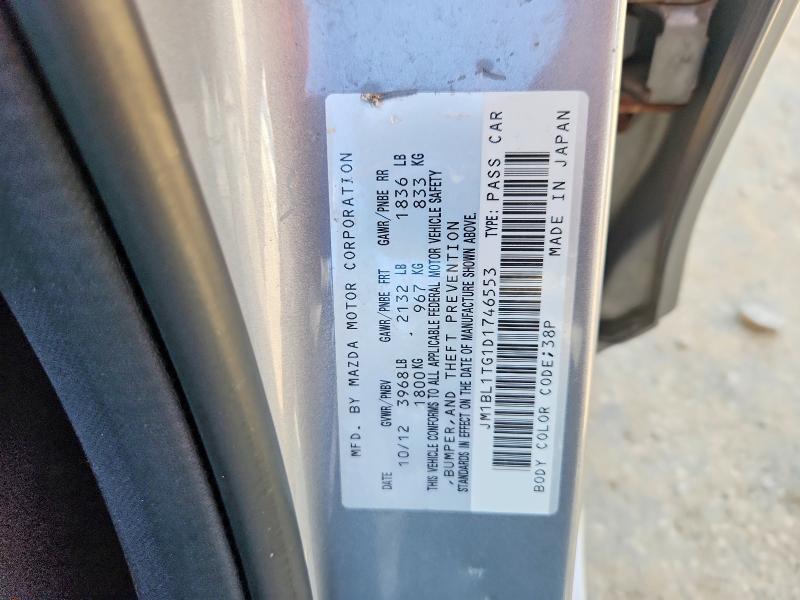 Aukcja sprzedaży 2013 Mazda 3, vin: JM1BL1TG1D1746553, numer aukcji: 68774896