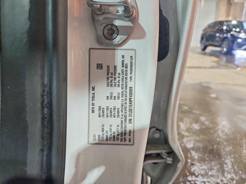 70744026 :رقم المزاد ، 5YJ3E1EA9PF436959 vin ، 2023 Tesla Model 3 مزاد بيع