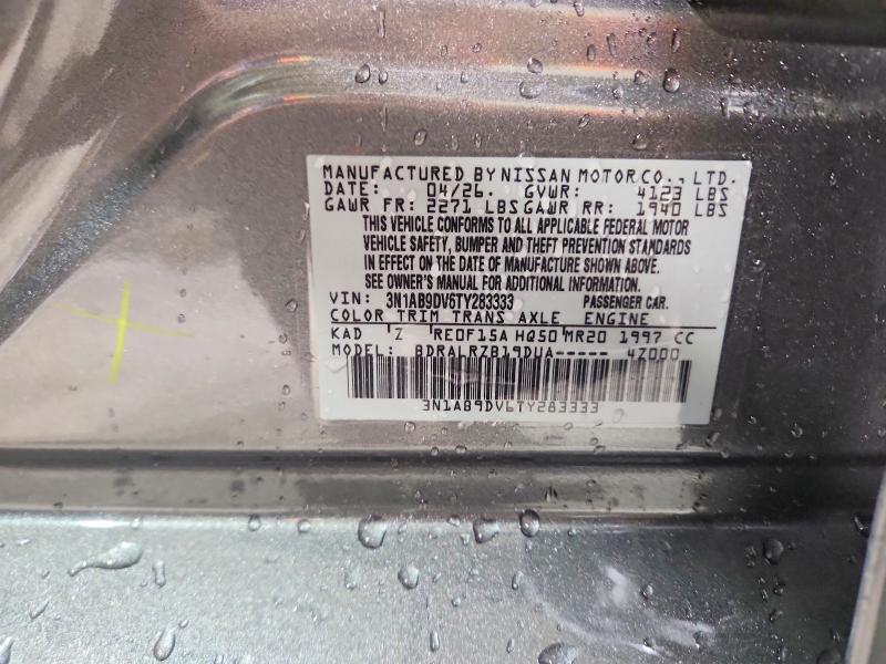70472966 :رقم المزاد ، 3N1AB9DV6TY283333 vin ، 2026 Nissan Sentra مزاد بيع