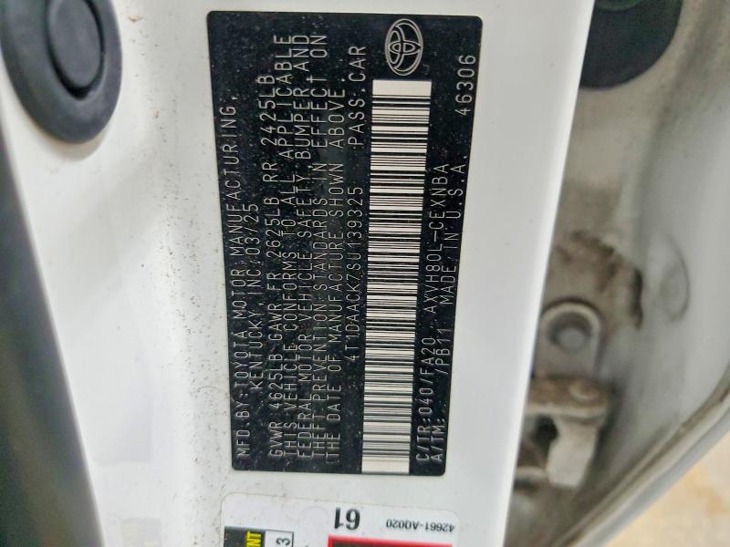 2025 Toyota Camry მანქანა იყიდება აუქციონზე, vin: 4T1DAACK7SU139325, აუქციონის ნომერი: 67679366